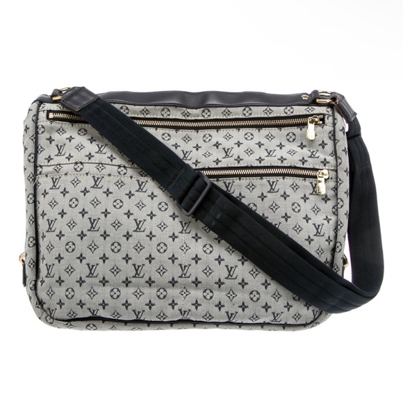 Louis Vuitton Sac A Langer Baby Diaper Messenger Crossbody Bag LV Mini Lin Denim - Picture 2 of 5